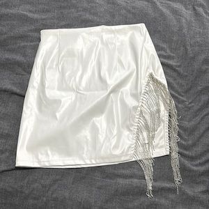 Bachelorette party white skirt! Super cute diamond detail. Only worn once!